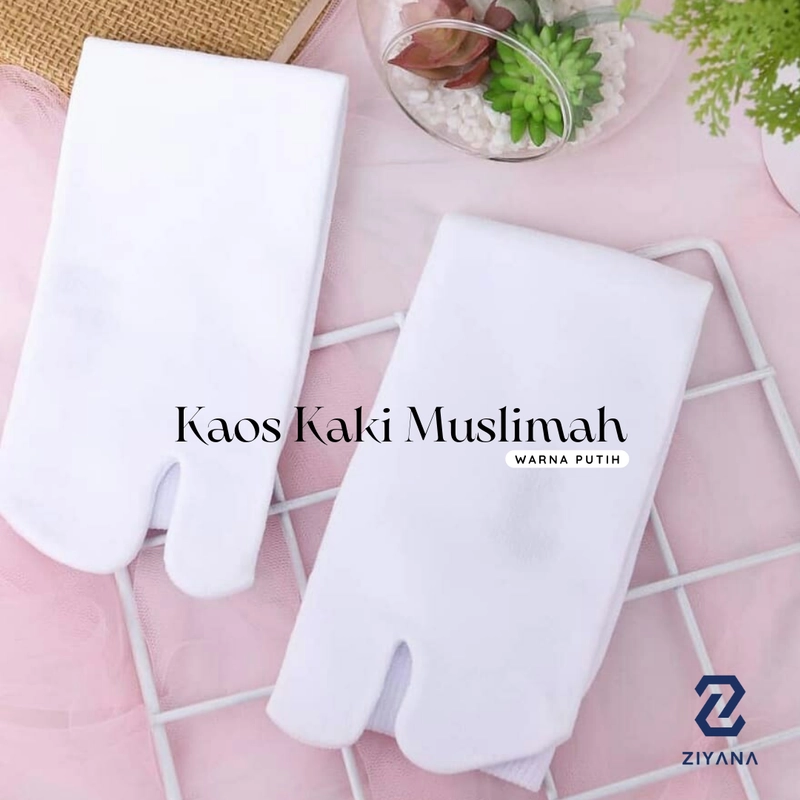 Product image Ziyana Hijab - Perlengkapan Haji dan Umroh Warna Putih All Size Kaos Kaki