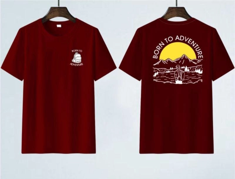 Product image Kaos Pria Born To Adventure New Trendy Bta-01 XXL MERAH