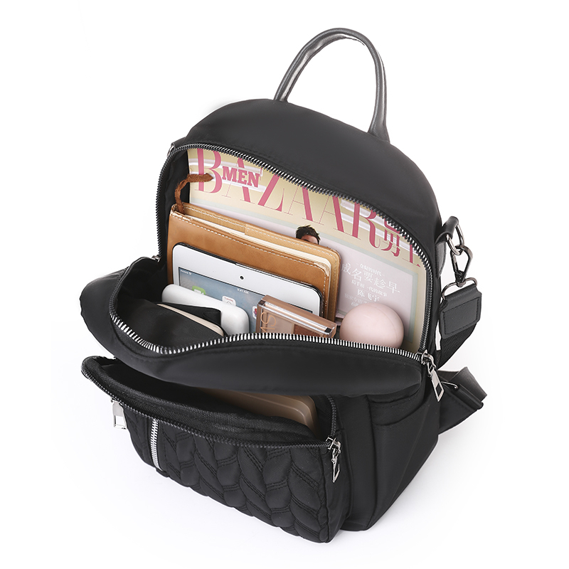 Product image CBL - Ransel JOANNA - Tas Ransel Backpack Wanita Bordir Waterproof Bahan Nilon Big Hitam