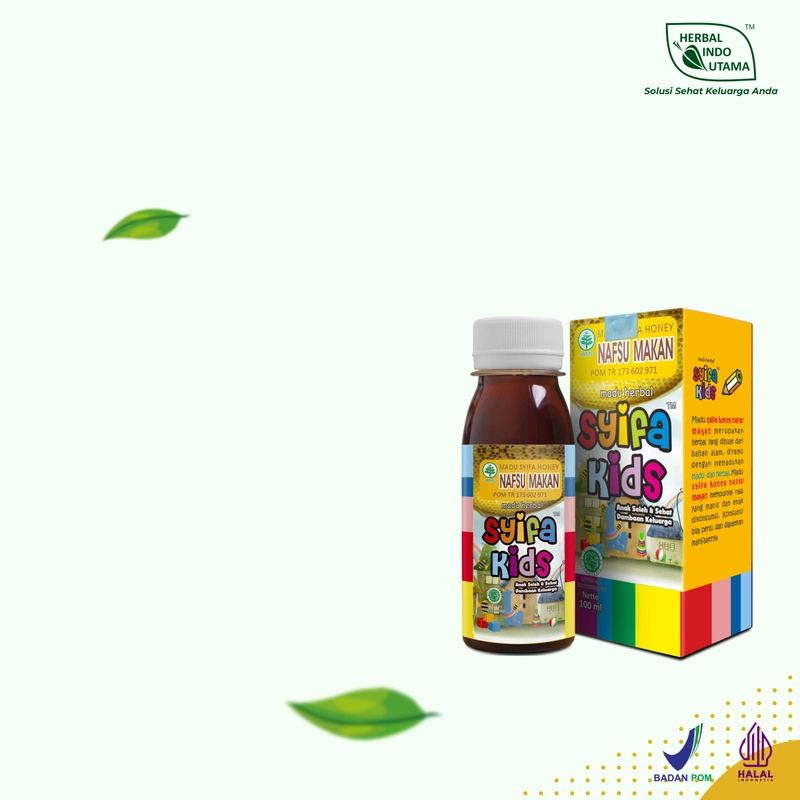 Product image Herbal Indo Utama - Madu Anak Syifa Kids NAFSU MAKAN Tingkatkan Nafsu Makan Anak 100 ml 1 Botol 100 ML Madu Anak