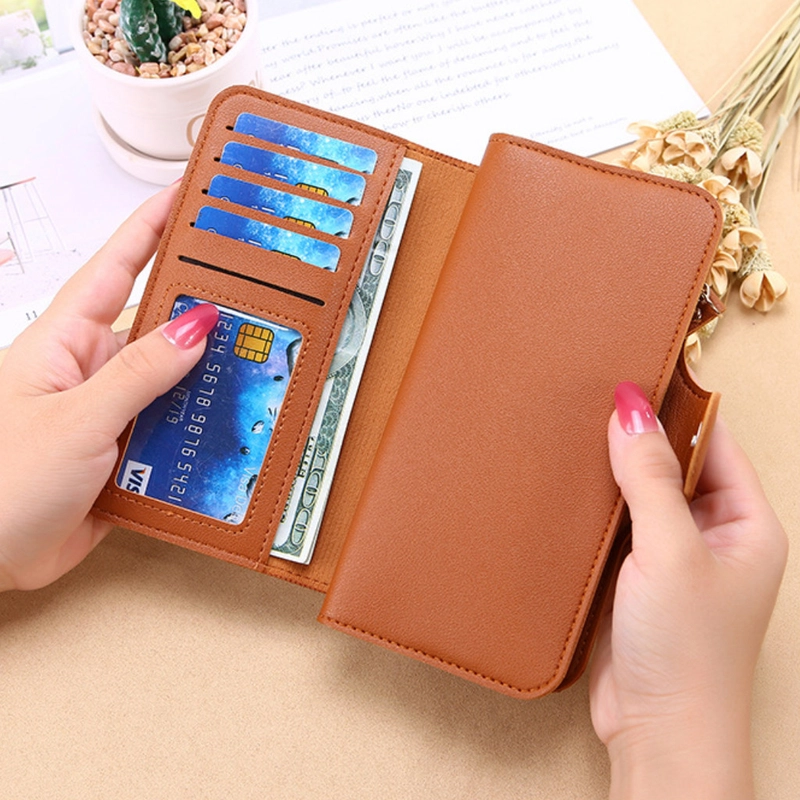 Product image KAHASIL - Dompet Lipat Wanita Panjang Kulit PU Leather KHDP25 all variant Abu-Abu