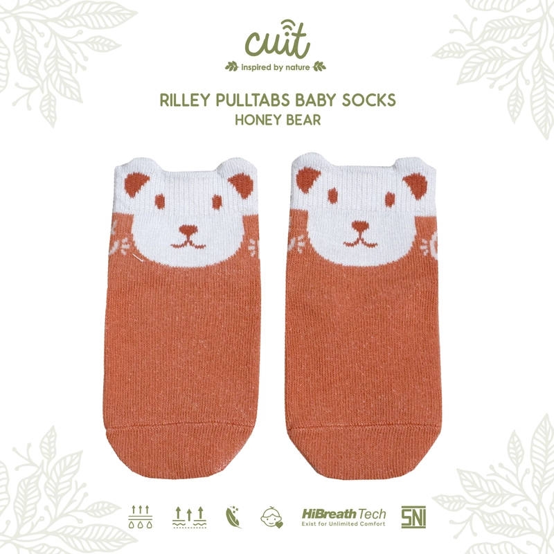 Product image Kintakun Baby - Riley Pulltabs Baby Socks - Kaos Kaki Anak Bayi 6 - 12 Bulan - Kaos Kaki Lucu 6-12 Bulan Honey Bear