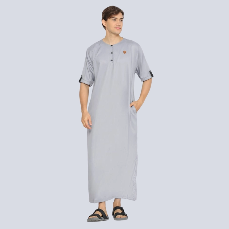 Product image Kawan Muslim - Gamis Pria Toyobo Premium Jubah Pria Polos Lengan Pendek Baju Muslim PUTIH XL