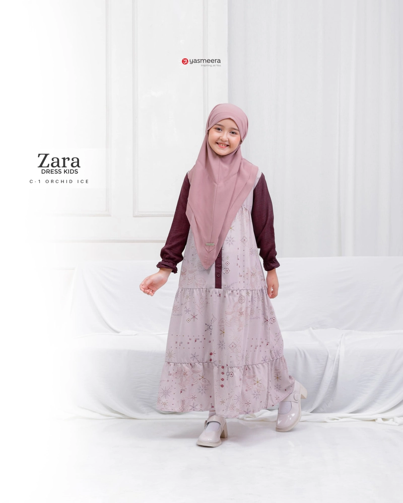 Product image Yasmeera Official - Baju Gamis Zara Anak XS C1 - ORCHID ICE