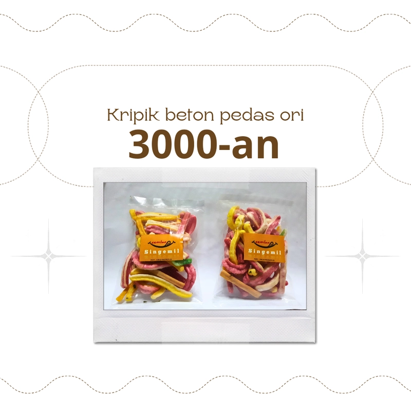 Product image singemil - kripik beton berat 50g pedas