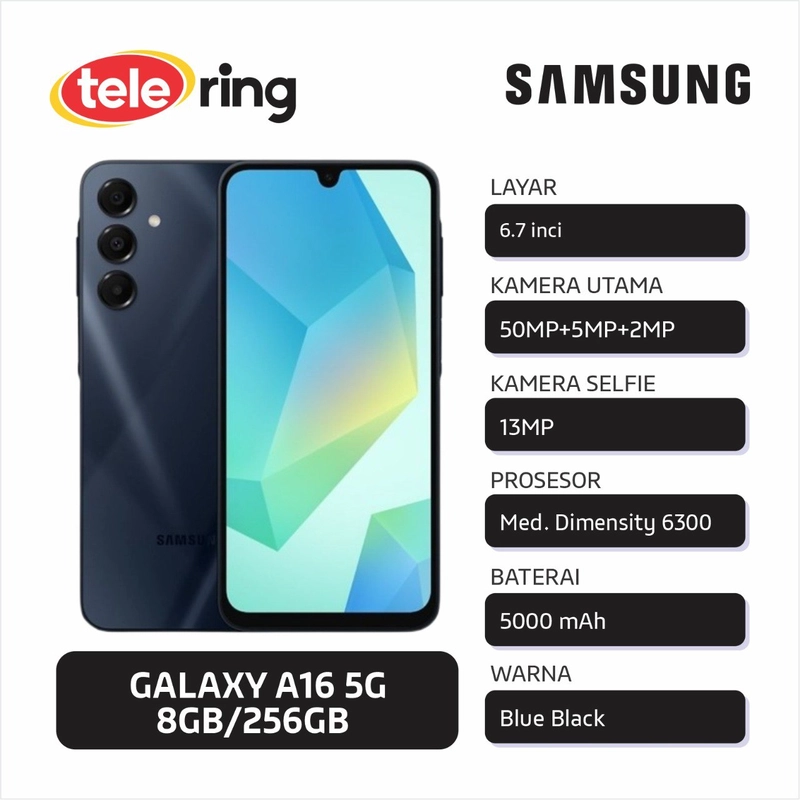 Product image TELE RING - HP SAMSUNG A16 5G ADAPTER 8/256 BLACK