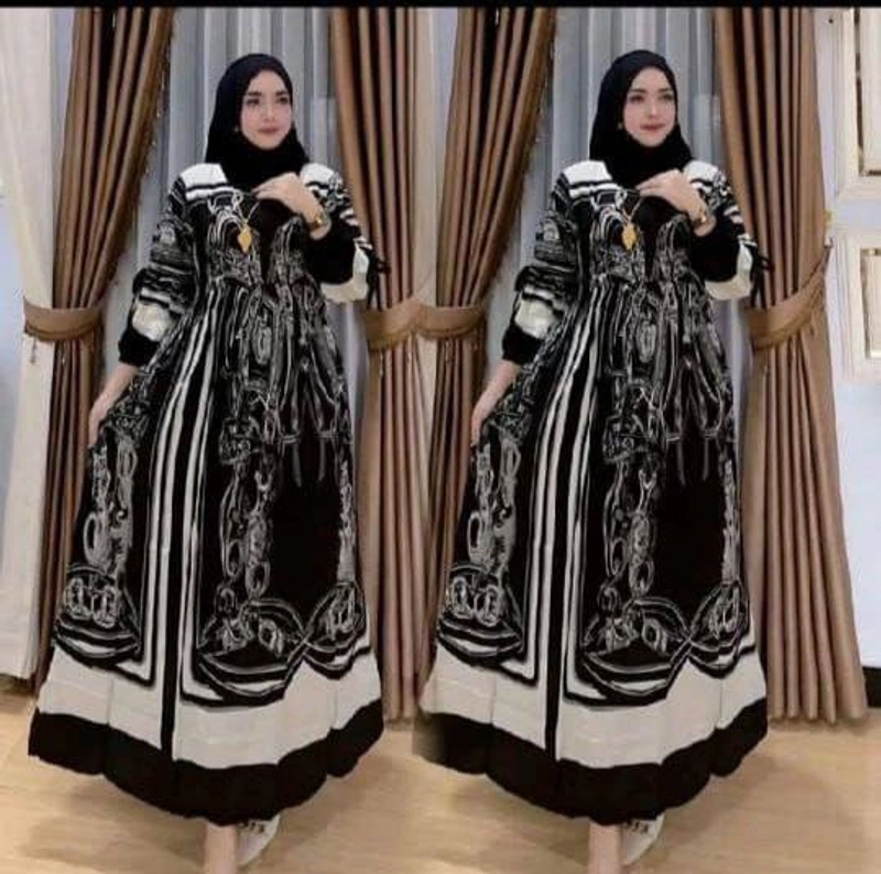Product image Khisna collection - Naya drees rayon annajah wanita kekinian bestseller Allsize Hitam
