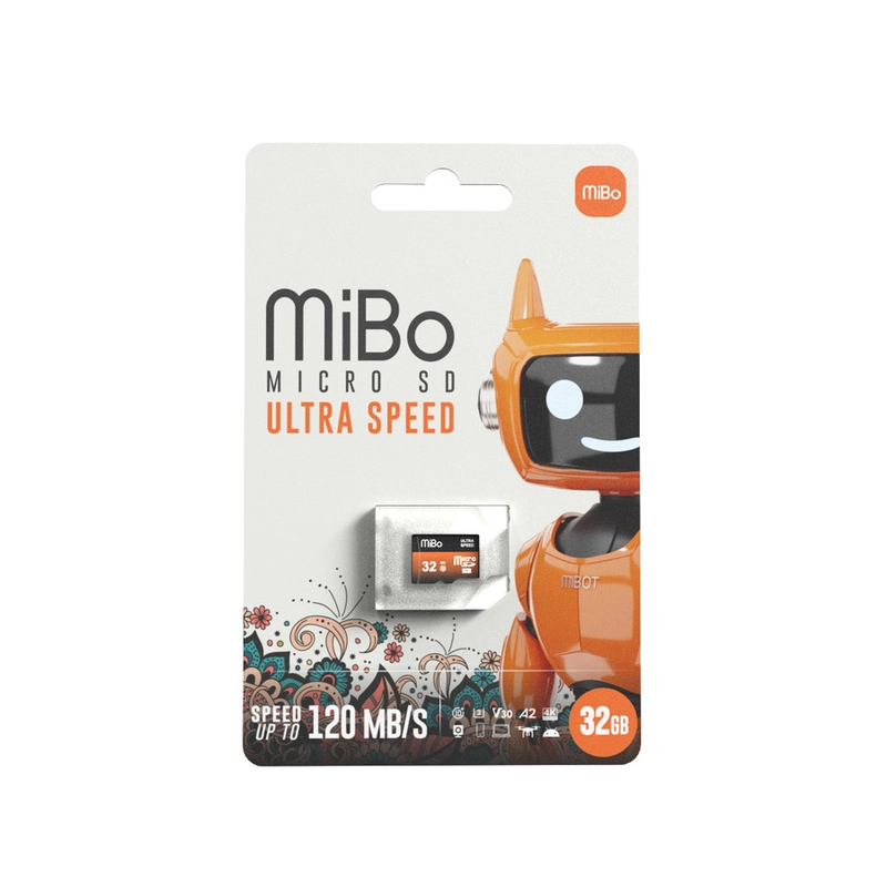 Product image Mibo - MiBo Micro SD 32GB Ultra Speed 120Mbps Class 10 SDHC 32GB Orange