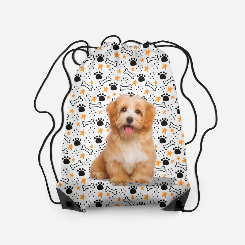 Product image Dewani - Dewani Stringbag Full Print ST-DOG01 Tas Serut Seri Dog 34x45 putih