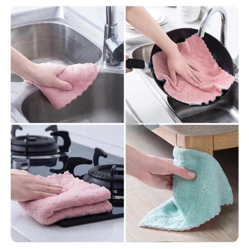 Product image KAMJE Kain Lap Meja Piring Serbet Dapur Microfiber Anti Minyak Kitchen Towel Serbaguna KMJ025 KMJ025 21x14 CM