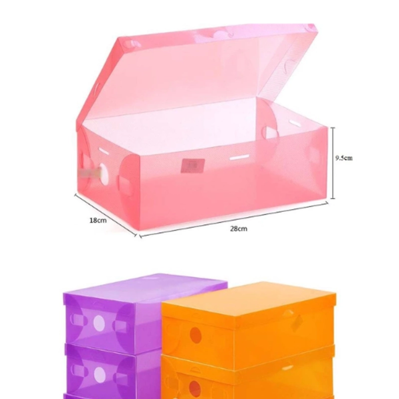 Product image KAHASIL - Kotak Sepatu Transparan Serbaguna Shoes Box Tempat Penyimpanan Sandal KMJ266 UNGU