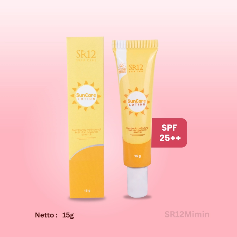 Product image SR12 Mimin - SR12 Suncare SPF 25 Melindungi Kulit Dari Paparan Sinar Matahari Untuk Kulit Berminyak 15 gr suncare lotion