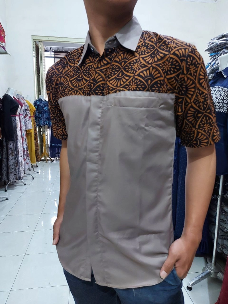 Product image Rambe Batik Indonesia - BEST SELLER Hem Batik Cap Berkualitas Mix Kain Toyobo Polos Grade A Kualitas Import M Motif A