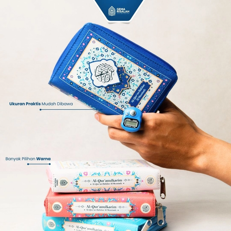 Product image Gema Risalah - Alquran Hafalan Resleting QPP Ukuran A6 Premium Cover Warna Biru Muda