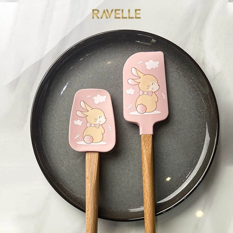 Product image UTAMAMEGA - Spatula Peralatan Masak Ravelle Motif Rabbit Sutil Set 2 Pcs Motif Rabbit
