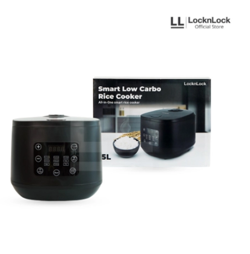 Product image UTAMAMEGA - LocknLock Smart Low Carbo Rice Cooker 5L - EJR353BLK Type EJR353BLK