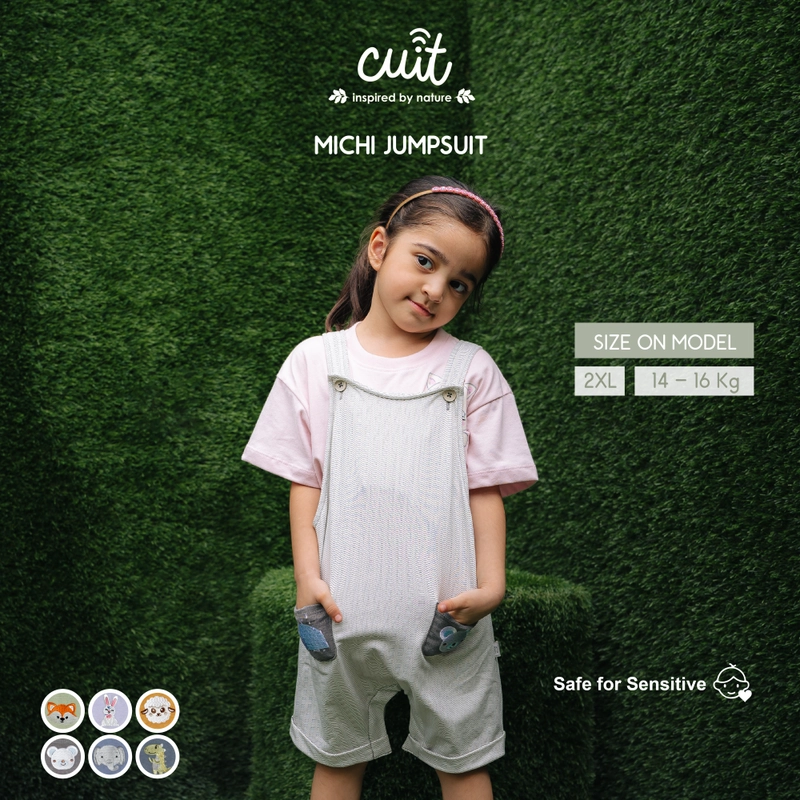 Product image Kintakun Baby - KINTAKUN BABY X CUIT Michi Overall Jumpsuit Anak 1-4 Tahun L (1-2 Tahun) Plaid Denim