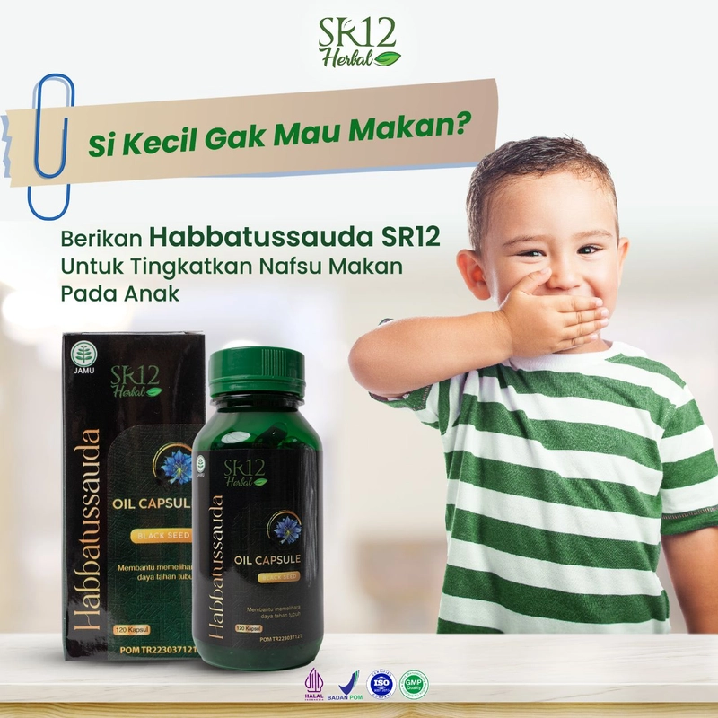 Product image SR12 Habbatussauda Mengatasi Kolesterol Diabetes Hipertensi Dan Meningkatkan Daya Tahan Tubuh 120 Kapsul Habbatussauda