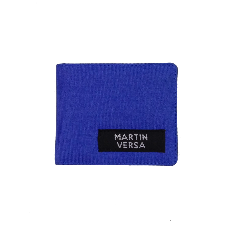 Product image Martinversa WL15 Dompet Lipat Uang Persegi Man Wallet Kain Kanvas Free Size Biru Terang