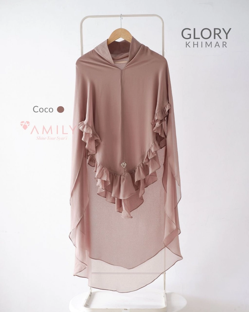 Product image BUY 1 GET 1 Glory Khimar - AMILY HIJAB All size Cocoa