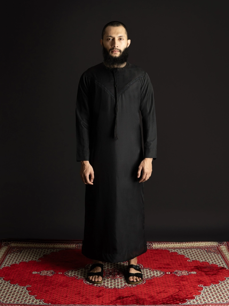 Product image Local Project - Al-Ameer Deep Black - Jubah Pria Dewasa Gamis Lengan Panjang S Hitam