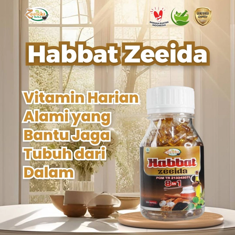 Product image Zeeida Herbal - Habbatussauda Oil Kapsul Murni Premium Original Jinten Hitam Obat Herbal Tradisional 100 Kapsul