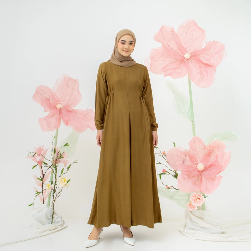 Product image Lusianasae - Lusianasae - Edelweiss dress warna Olive bahan Rayon twill premium S OLIVE