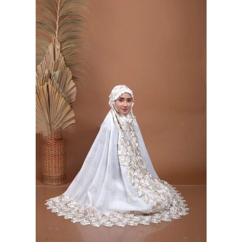 Product image Mukena Dewasa Katun Poil Motif Kembang api All SIZE coklat