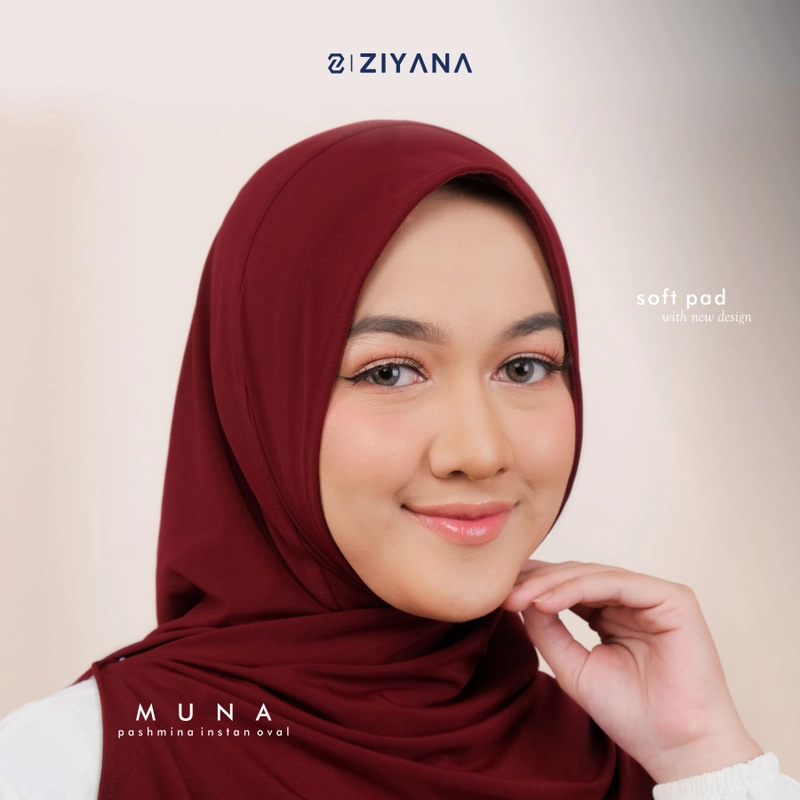 Product image Ziyana Hijab - Pashmina Instan Oval Malay Bahan Jersey Premium Muna All Size Black