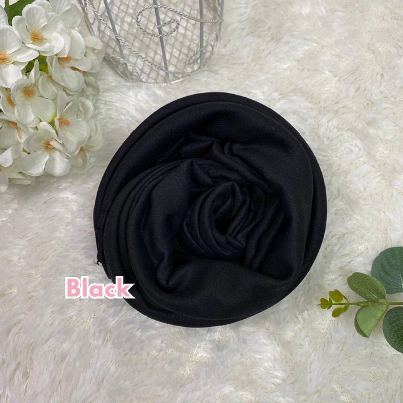 Product image Milyarda Hijab - Kelas Spesial Produk Free Kerudung Segi Empat Voal Paris Premium by Milyarda Allsize Black