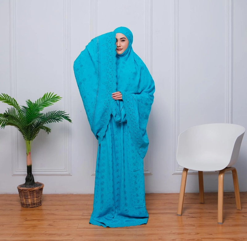 Product image SRIAYU COLLECTION - Mukena Faris Faramita ALL SIZE BIRU