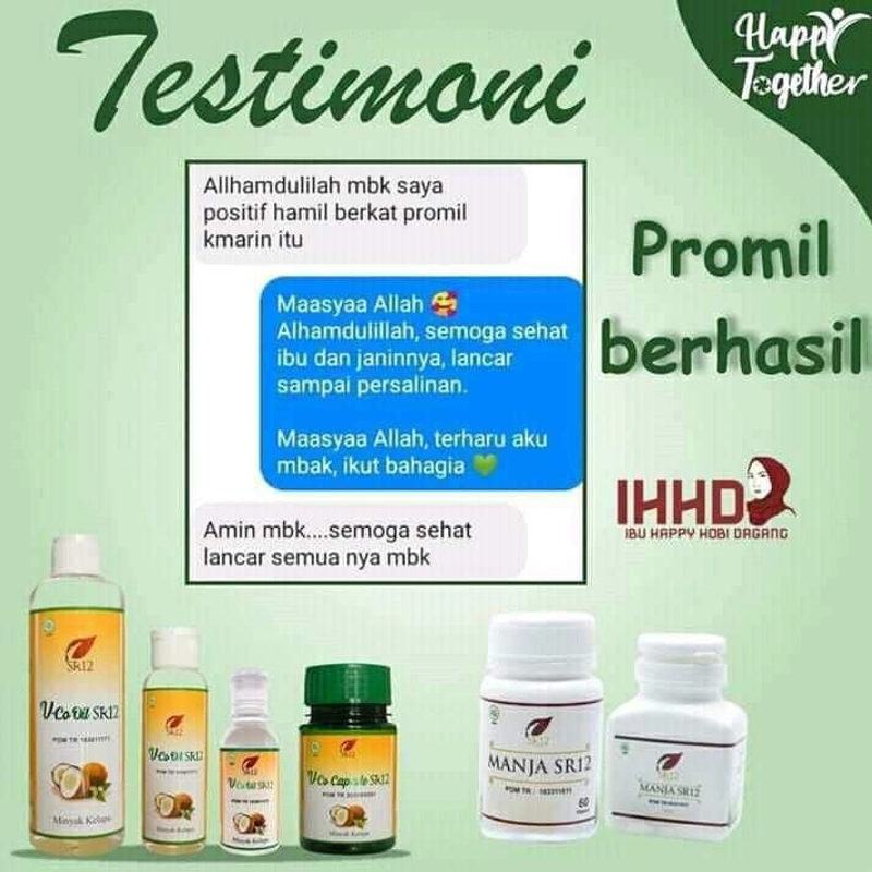 Product image SR12 Paket Promil Manjakani Dan VCO 60 Kapsul&100 Kapsul ManjaKapsulVCOKapsul