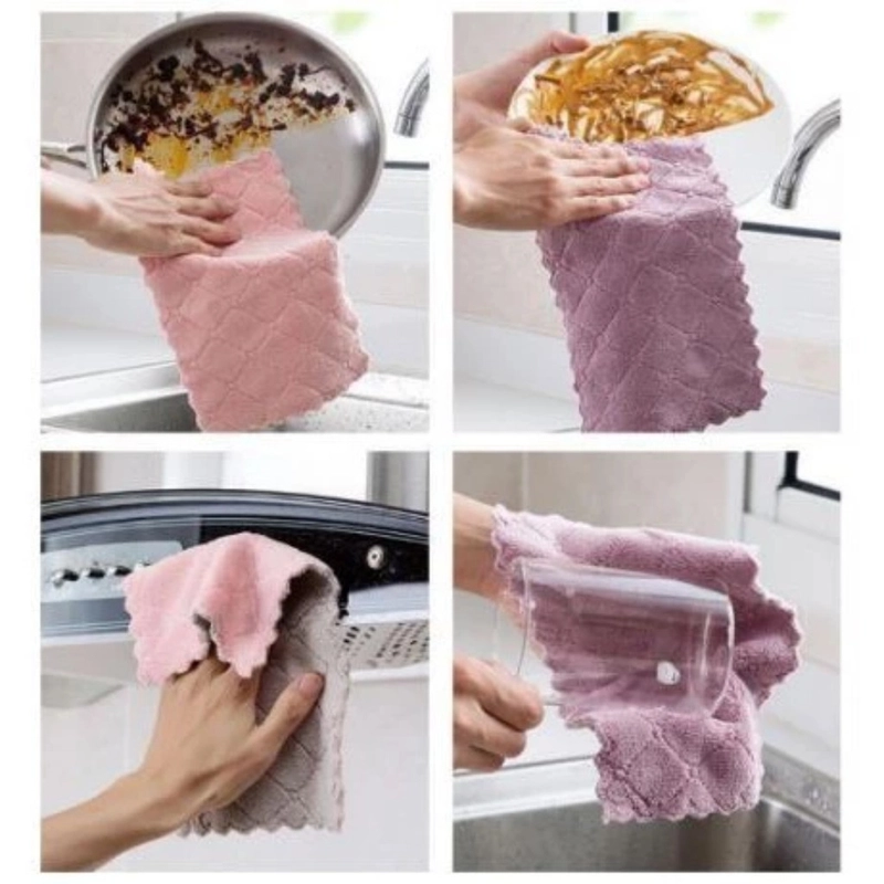 Product image KAMJE Kain Lap Meja Piring Serbet Dapur Microfiber Anti Minyak Kitchen Towel Serbaguna KMJ025 KMJ025 21x14 CM