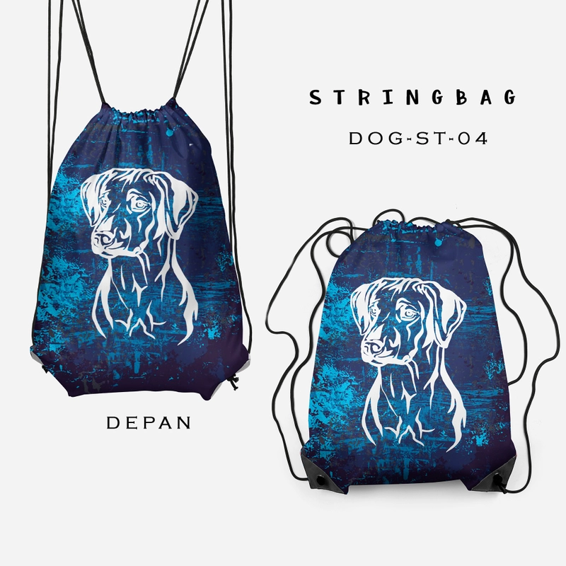Product image Dewani - Dewani Stringbag Full Print ST-DOG 04 Tas Serut Seri Dog 34x45 biru