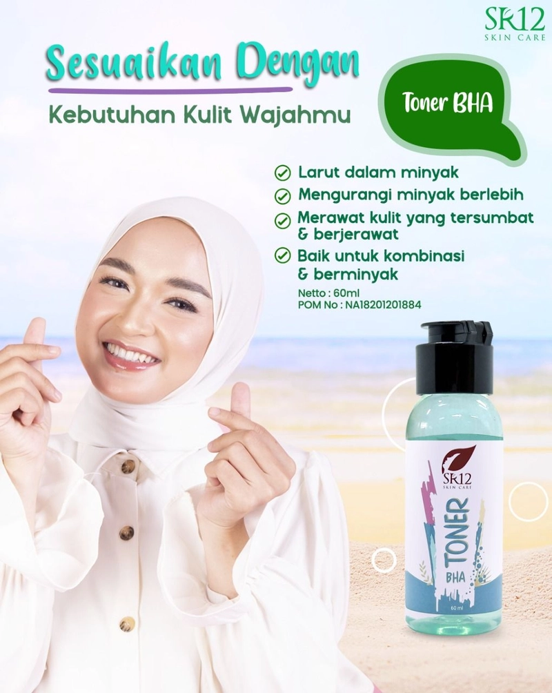 Product image SR12 Toner BHA Toner Eksfoliasi Kulit Berminyak Dan Berjerawat 60 ml Toner BHA