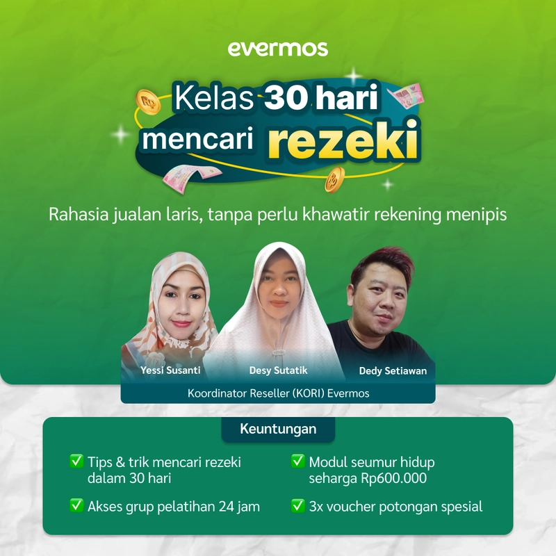 Product image Community & Training Evermos - Kelas 30 Hari Mencari Rezeki