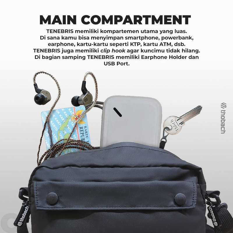 Product image Thobach official - THOBACH Slingbag TENEBRIS ALL SIZE Black