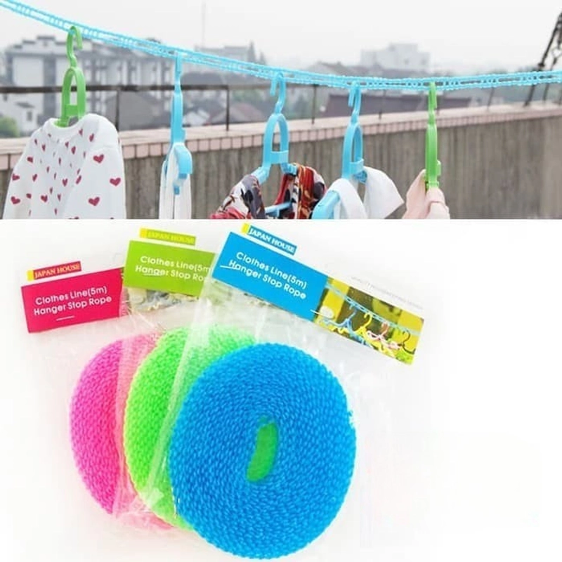 Product image KAMJE Tali Jemuran Gantungan Baju Kuat Dan Kokoh 3M 5M 10M Dengan Pengait KMJ064 KMJ064 3 METER