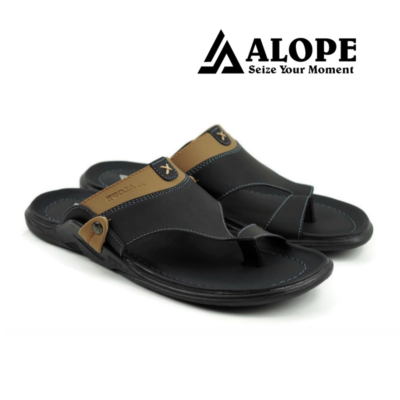 Product image ALOPE OFFICIAL - BUY 1 GET 1 SANDAL ALOPE SANDAL PRIA H 18 KULIT SINTETIS ANTI SLIP 39 hitam