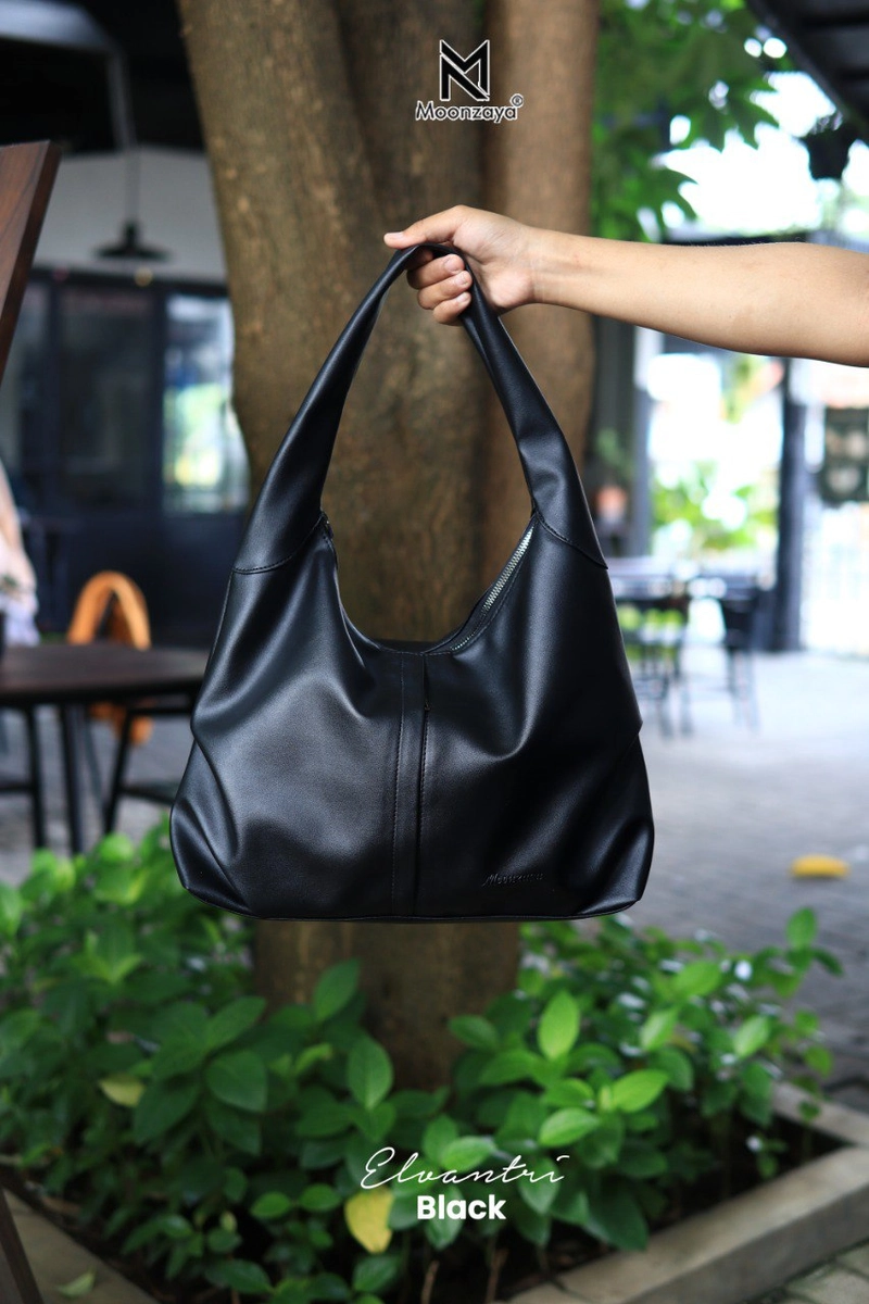 Product image Moonzaya - ELVANTRI BAG BY MOONZAYA TAS TOTEBAG WANITA TAS HOBO WANITA ELVANTRI BLACK