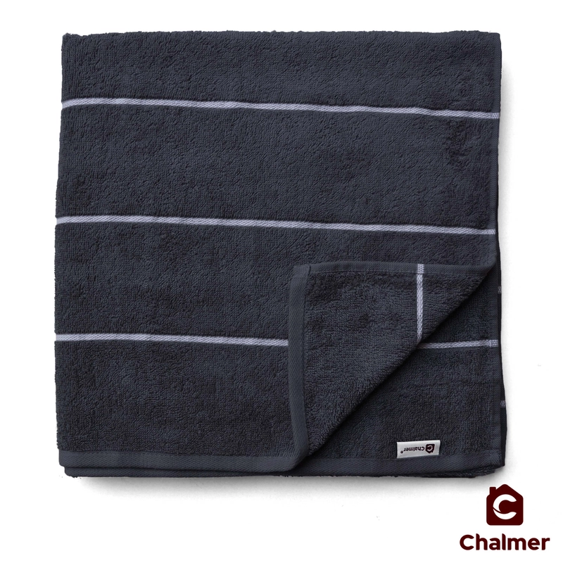 Product image Chalmer - Handuk Mandi Dewasa Chalmer 70 x 135 cm Handuk Motif Stripe 70 x 135 cm Dark Grey