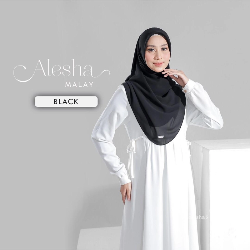 Product image Naisha HIjrah - Alesha Malay 125x125cm Black