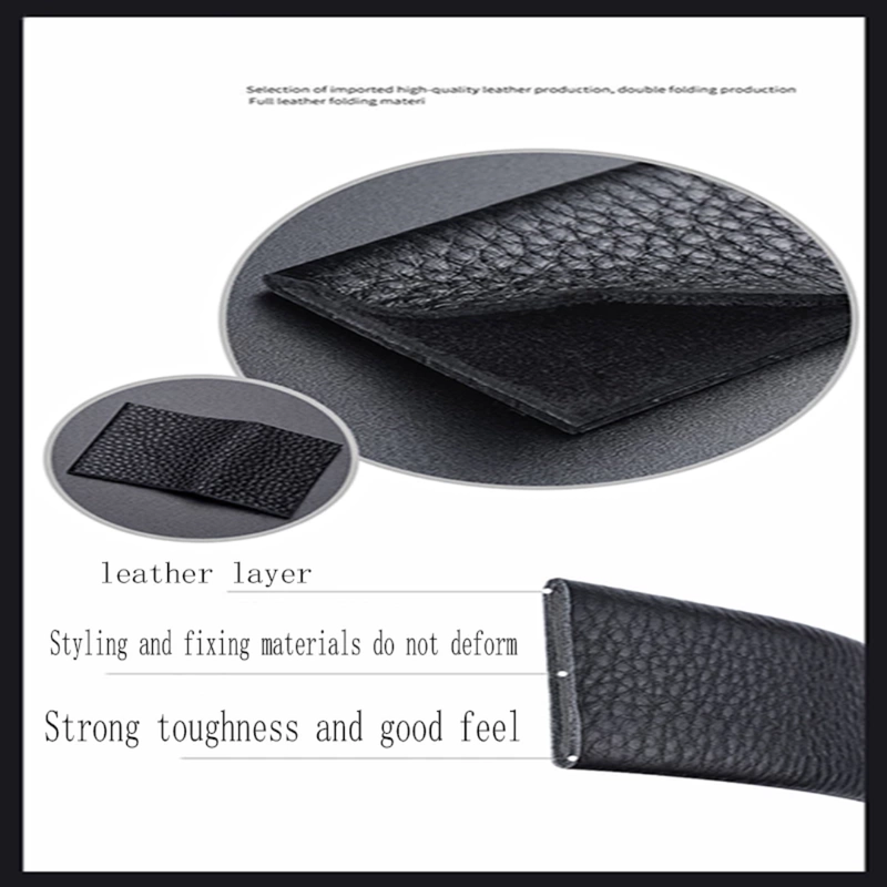 Product image KAHASIL - Ikat Pinggang Sabuk Gesper Pria Kulit Kepala Besi Model Rel Panjang 125cm KHBELT07 all variant Black