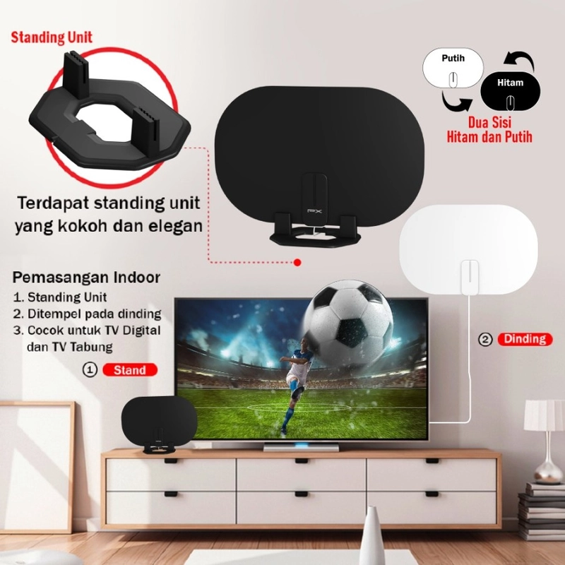 Product image UTAMAMEGA - Antena TV Digital Indoor DVB T2 Booster PX UDA3200A Type UDA3200A