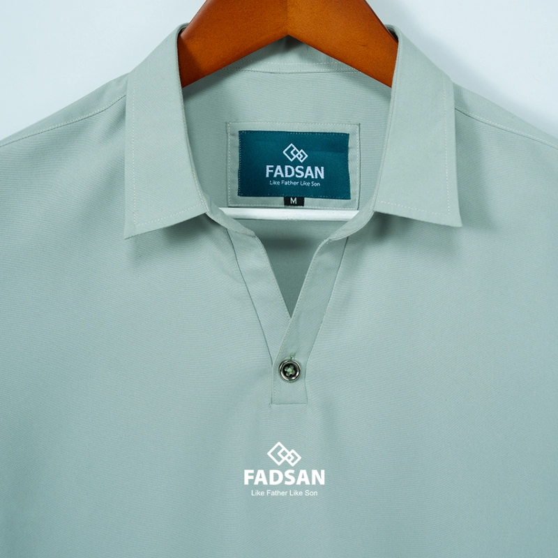 Product image FADSAN - Kemeja Couple Ayah Anak Lengan Pendek Formal Casual Warna Fresh Mint - Palta Series SIZE ANAK XS FRESH MINT