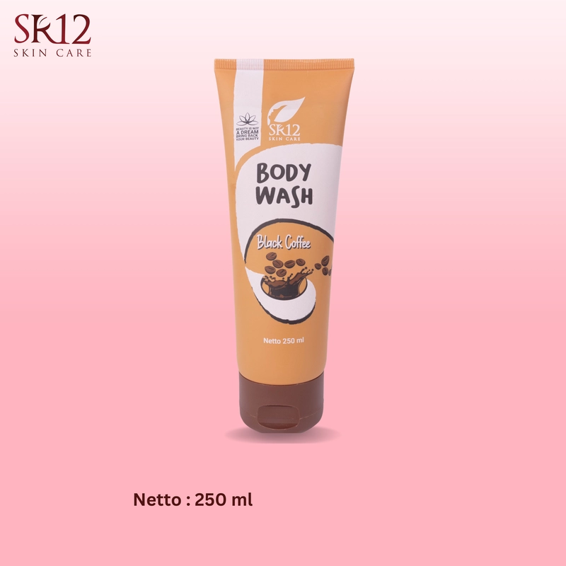 Product image SR12 Body Wash Black Cofffe Mencerahkan Dan Memudarkan Noda Hitam 100 ml Body Wash Black Coffee