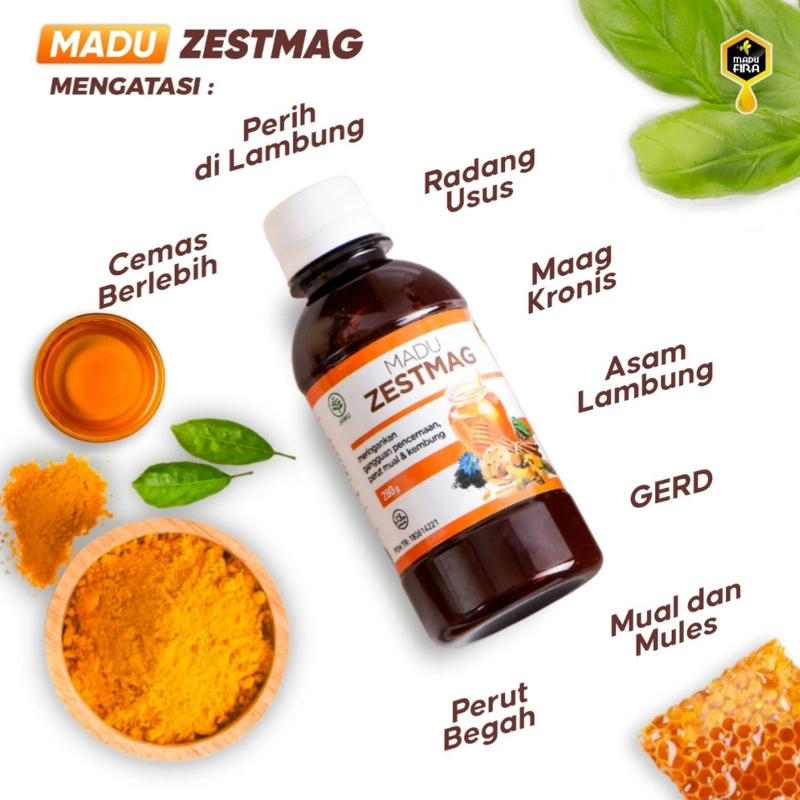 Product image ABUSA HERBAL - Madu Fira Zestmag Untuk Maag 280g Madu