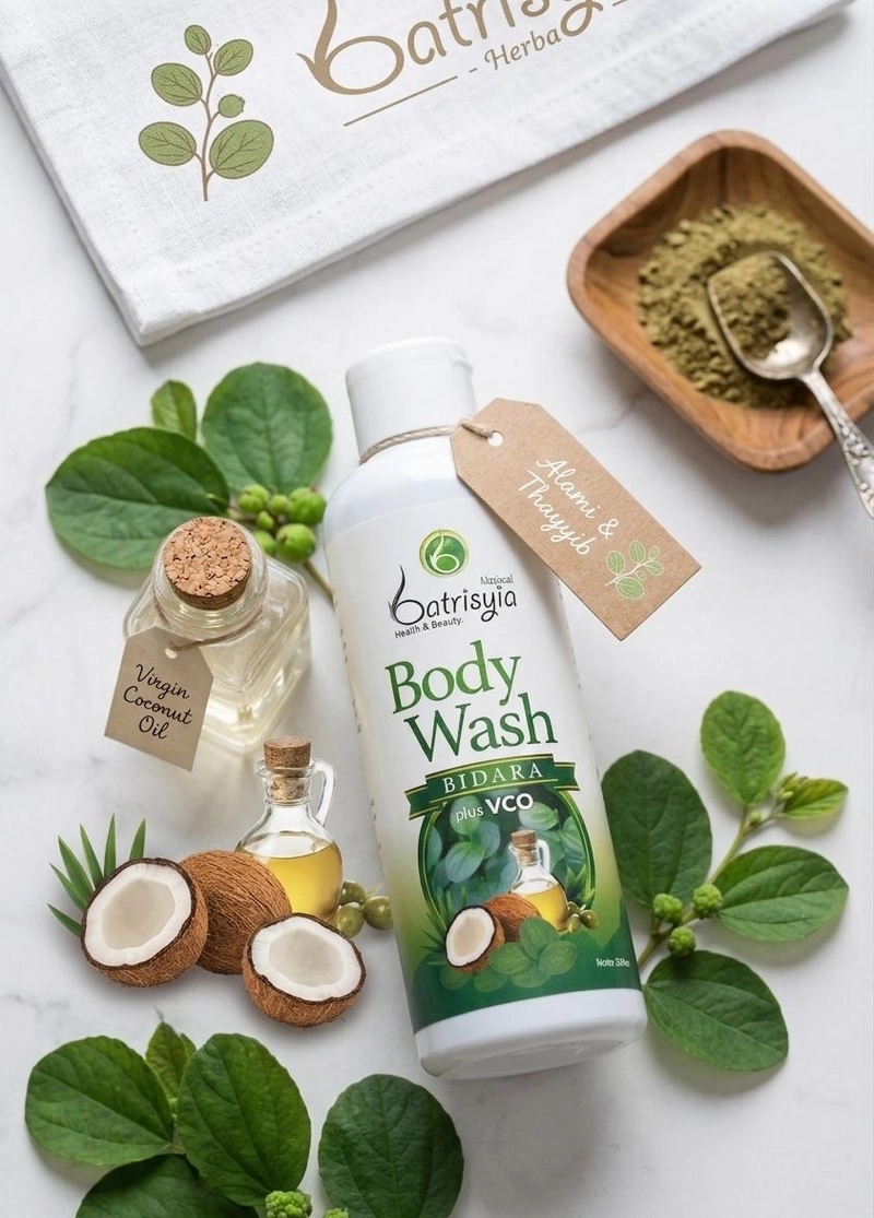 Product image Batrisyia - Batrisyia Body Wash Bidara 200 ml + VCO 200ml Hijau Bidara
