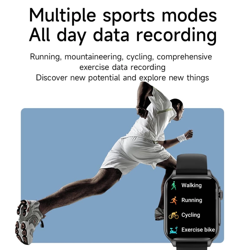 Product image Mitimes - Mitimes Smart Watch P6 Bluetooth Phone Call 1.96 Inch Black
