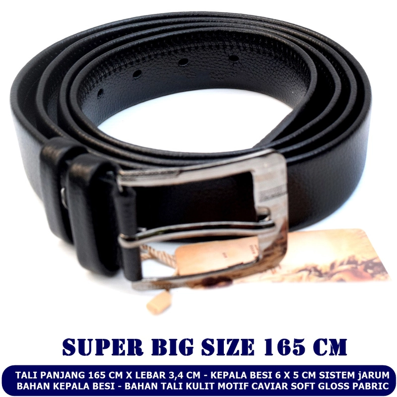 Product image Lanc Fashion - Ikat pinggang Panjang Super Caviar 165 cm Kulit Big Size WARNA BLACK